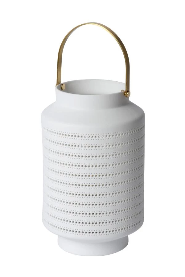 Lucide JAMILA - Lampe de table - Ø 15,5 cm - 1xE14 - Blanc - éteint